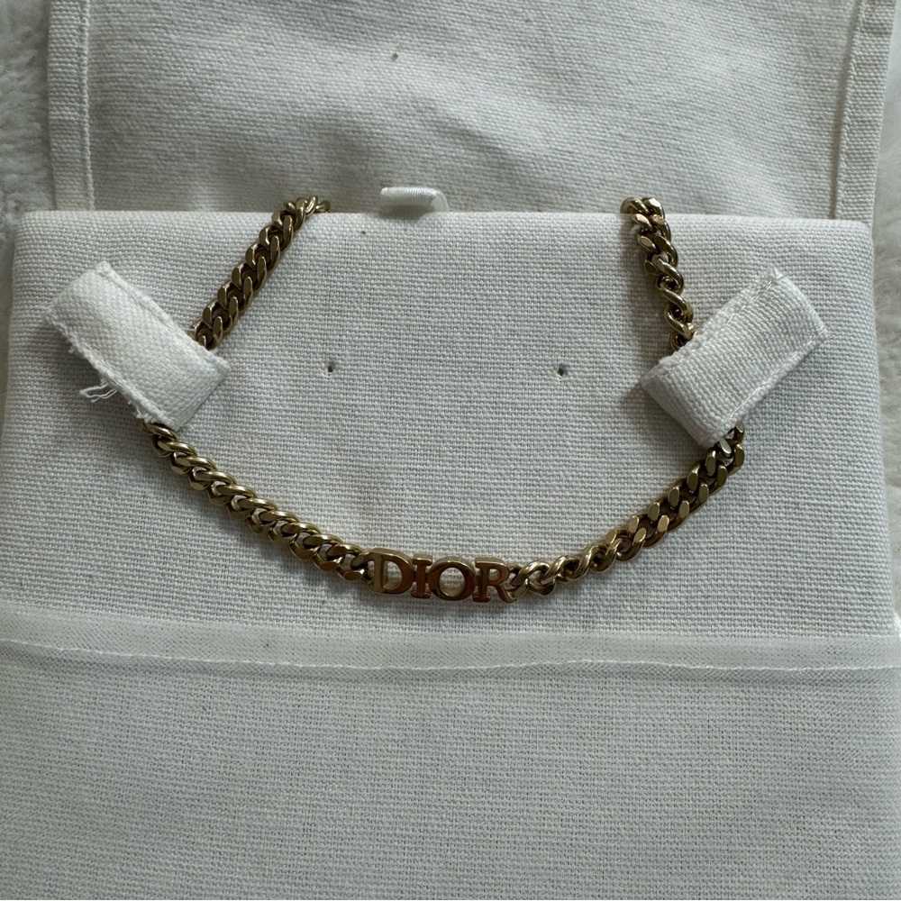 Christian Dior Revolution Champagne Gold Choker Necklace - Picture 4 of 6